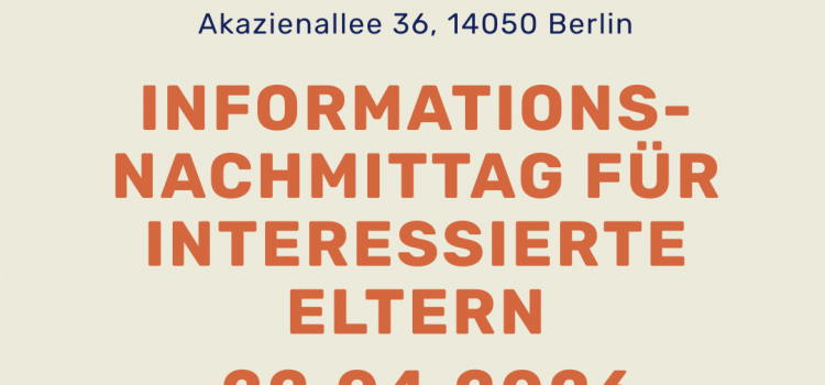 Info-Nachmittag am Mittwoch, 22.04.2026 Info-Nachmittag am Mittwoch, 22.04.2026