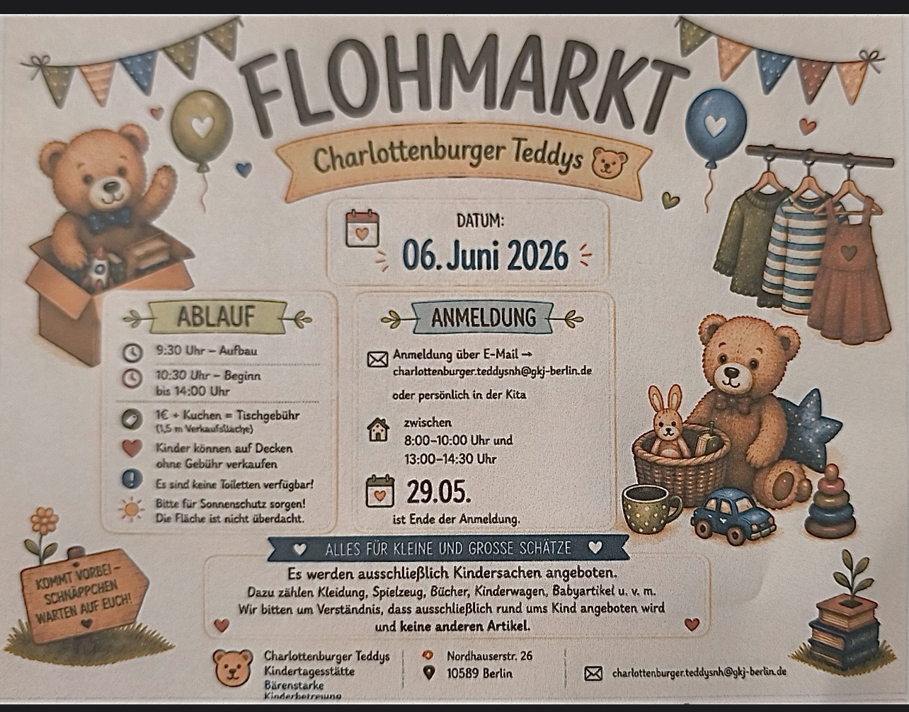 🧸✨ FLOHMARKT bei den Charlottenburger Teddys